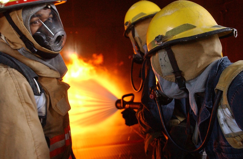 Industrial fire safety helmets