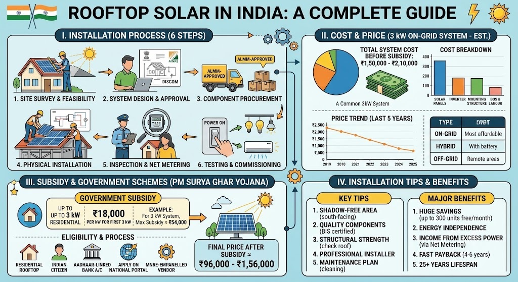 rooftop solar panel installation