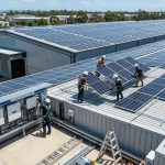 Commercial solar power installation