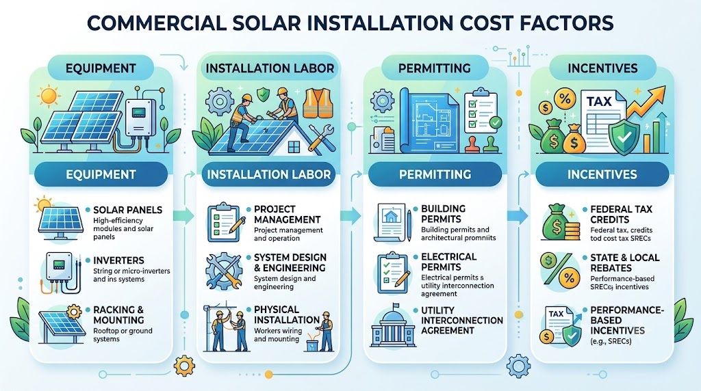 Solar energy for commercial buildings